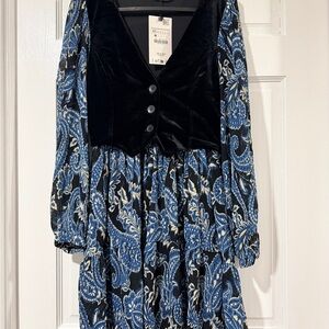Zara Black Velvet Dress